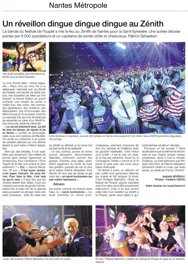 Reveillon poupet article ouest